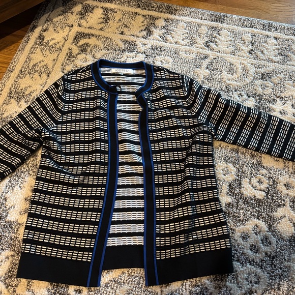 Kasper Black and Blue Women's Cardigan - Picture 1 of 2